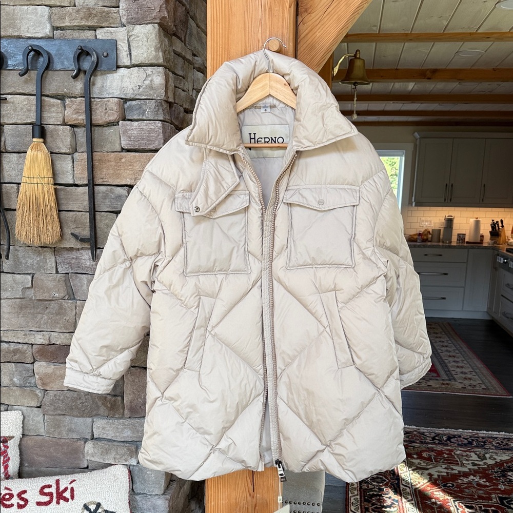 Herno Women's Beige Puffer Coat, NWT